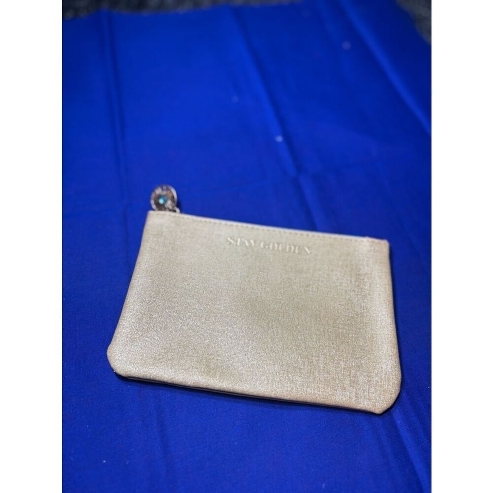 Ipsy Stay Golden Metallic Gold Wristlet Pouch